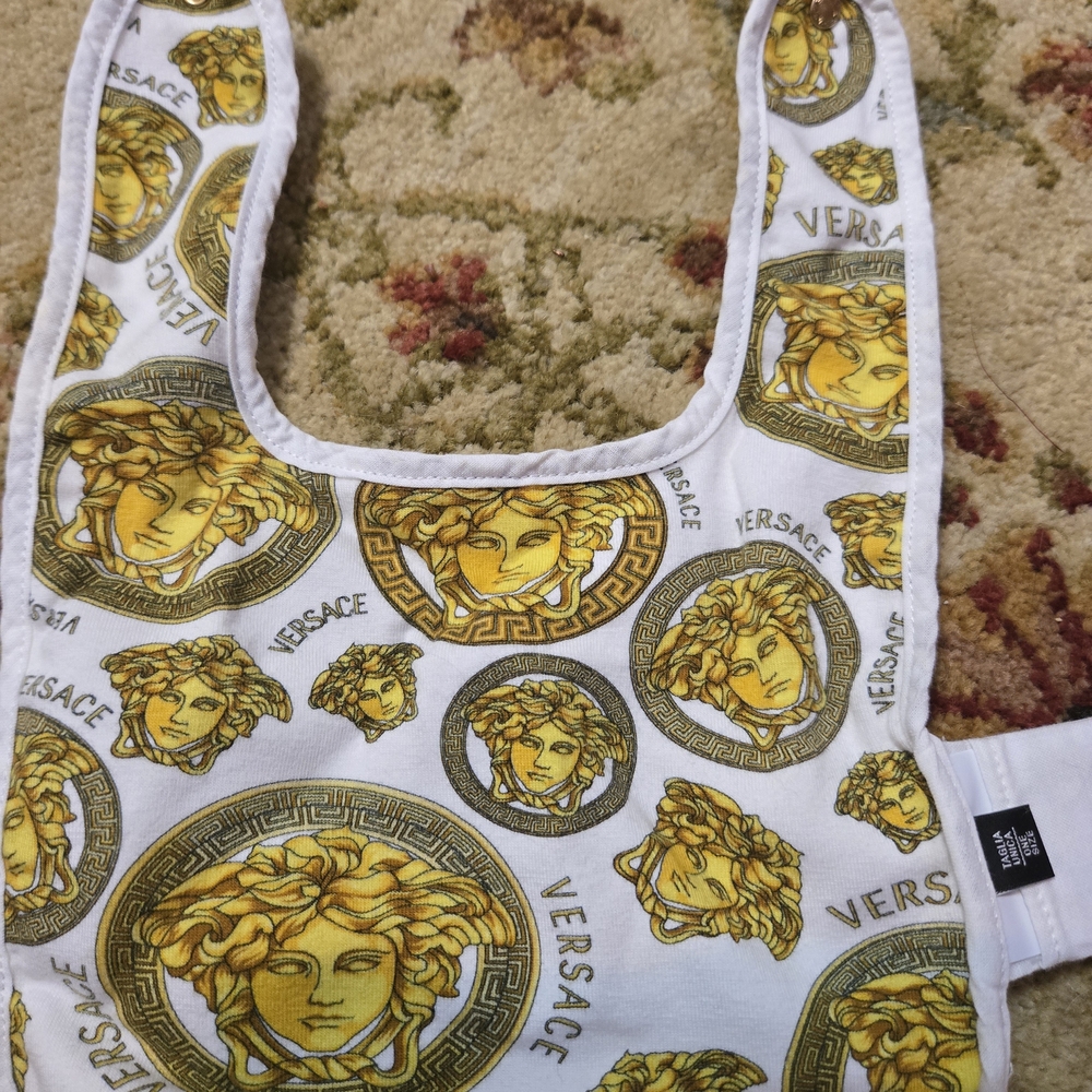 Versace Gold and White Medusa Design Accessory